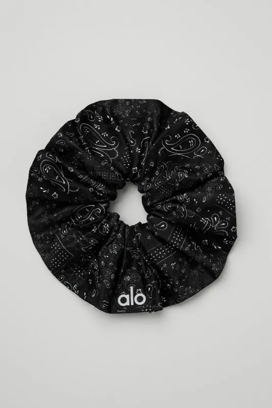 Bandana Oversized Scrunchie - Black sold by Alo Yoga