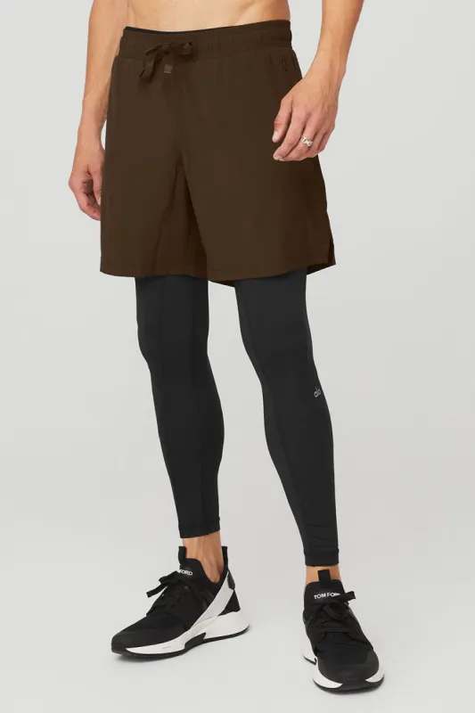 Stability 2-In-1 Pant - Espresso/Black sold by Alo Yoga