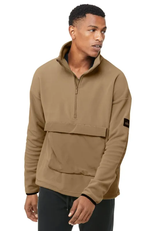 1/2 Zip Mammoth Polar Pullover - Gravel sold by Alo Yoga