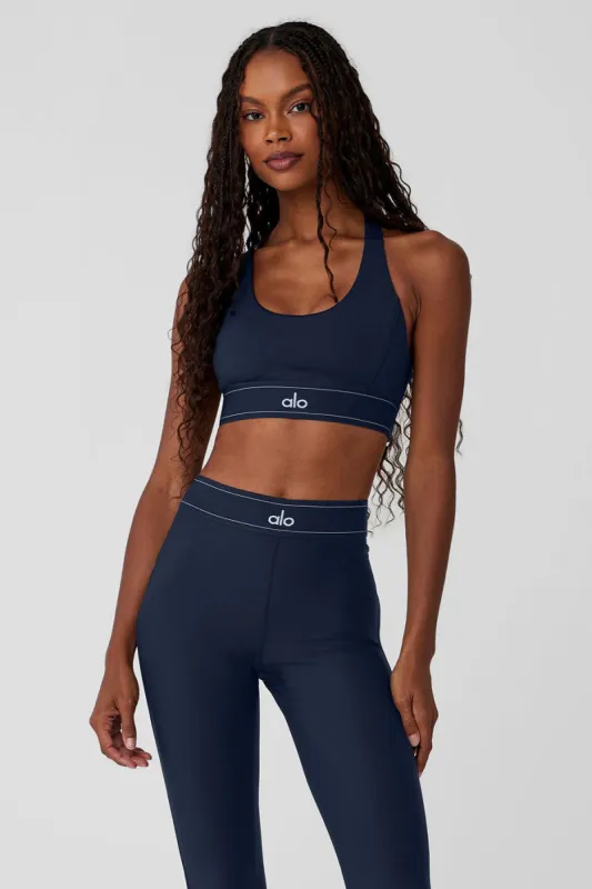 Airlift Suit Up Bra - Navy/Navy sold by Alo Yoga