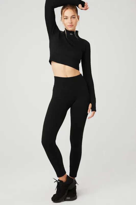 Seamless Cable Knit Long Sleeve Top & Seamless Cable Knit High-Waist Legging Set sold by Alo Yoga
