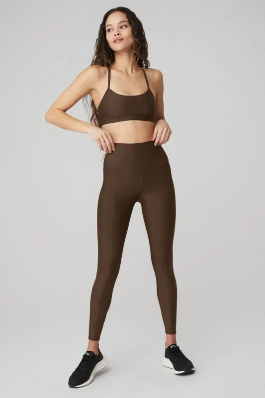 Airlift Intrigue Bra & 7/8 High-Waist Airlift Legging Set - Espresso sold by Alo Yoga