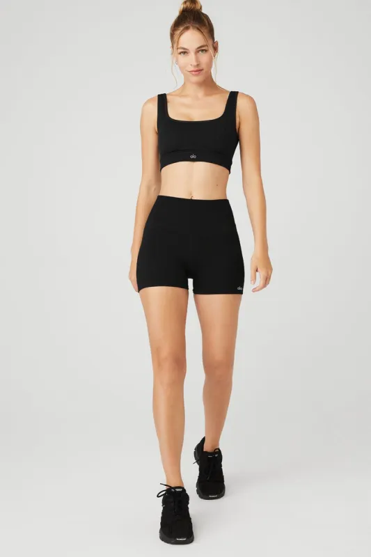 Seamless Cable Knit Bra & Seamless Cable Knit Hot Short Set sold by Alo Yoga