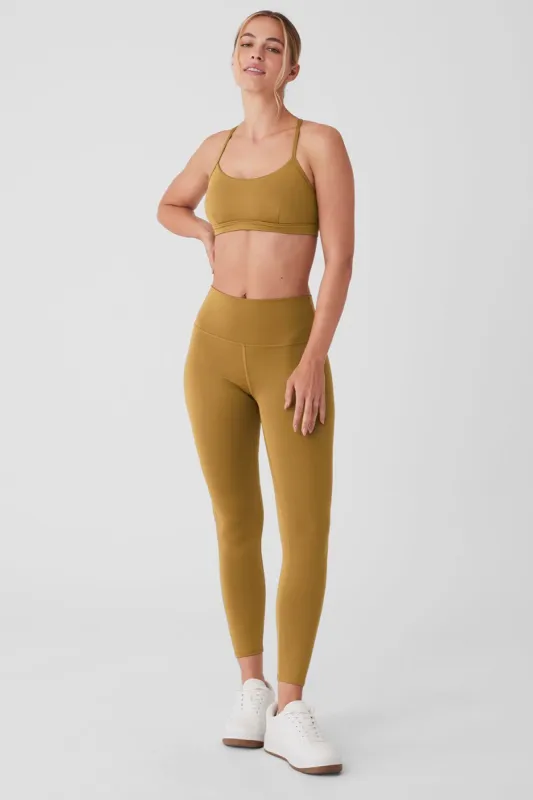 Airlift Intrigue Bra & 7/8 High-Waist Airlift Legging Set - Golden Olive Branch sold by Alo Yoga