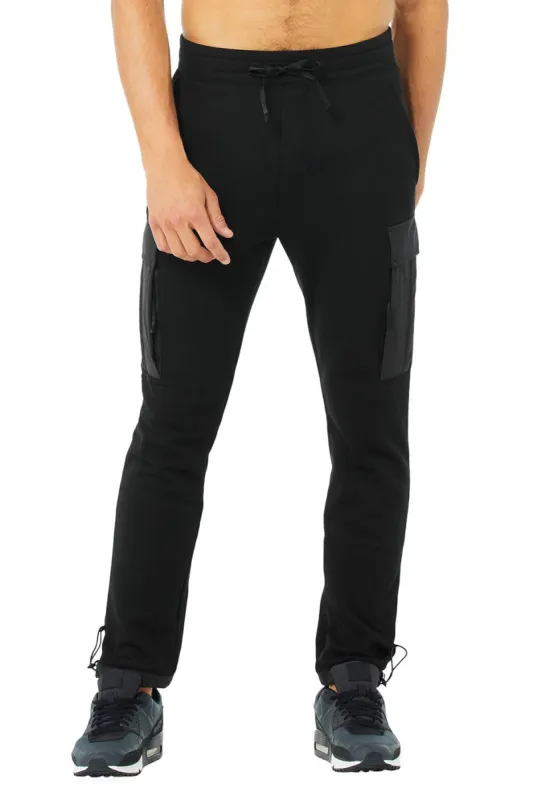 Cargo Traverse Sweatpant - Black sold by Alo Yoga
