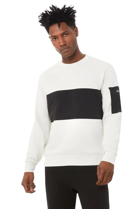 Traverse Pullover - Bone/Black sold by Alo Yoga