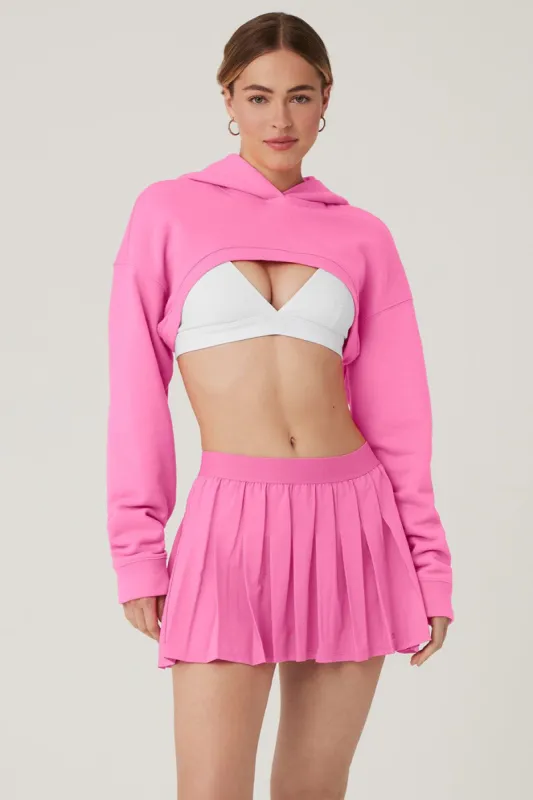 Cropped Shrug It Off Hoodie - Paradise Pink sold by Alo Yoga