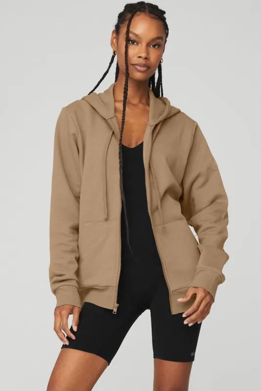 Everyday Full Zip Hoodie - Gravel made by Alo Yoga