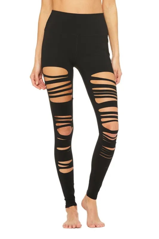 Extreme Ripped Warrior Legging - Black sold by Alo Yoga