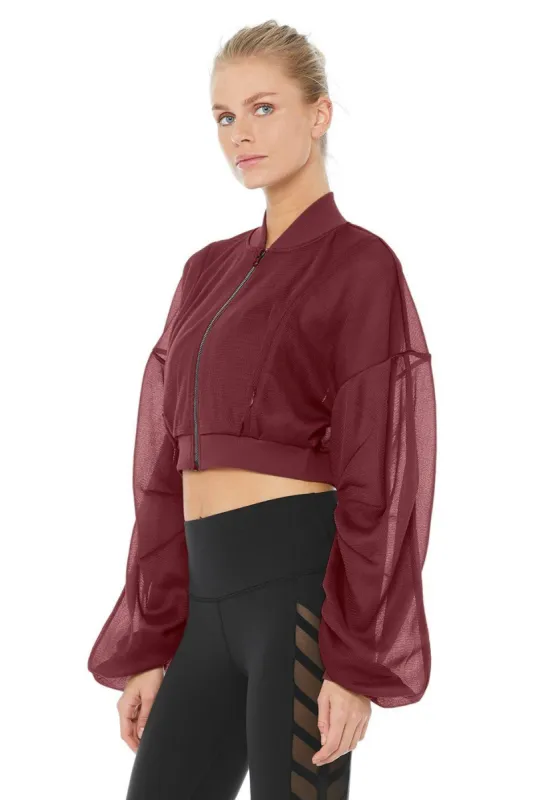 Field Crop Jacket - Black Cherry sold by Alo Yoga