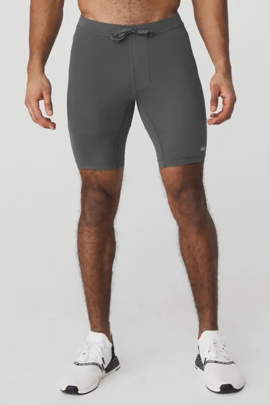 9” Warrior Compression Short - Graphite sold by Alo Yoga