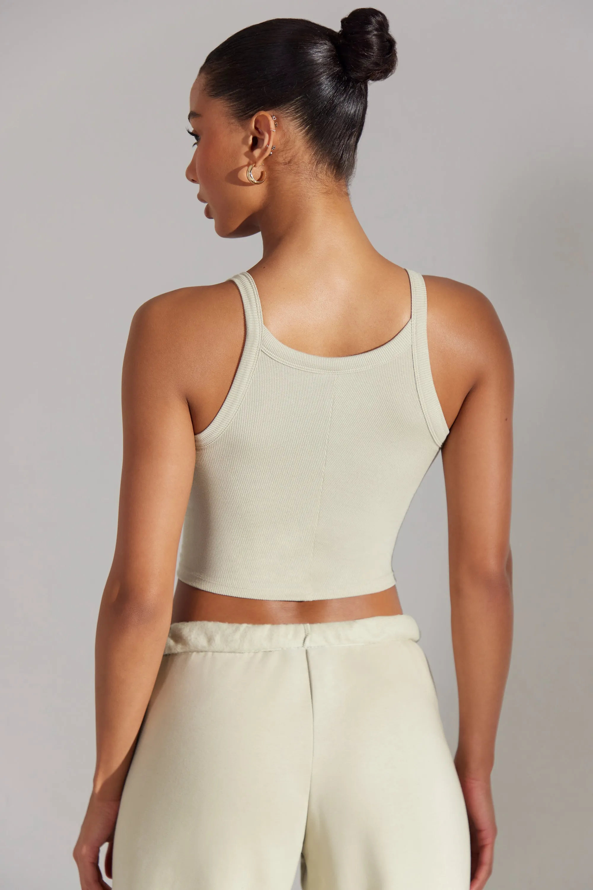 Soft Rib Tank Top in Limestone sold by Bo + Tee product image thumbnail 3