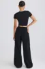 Tall Straight-Leg Joggers in Black sold by Bo + Tee