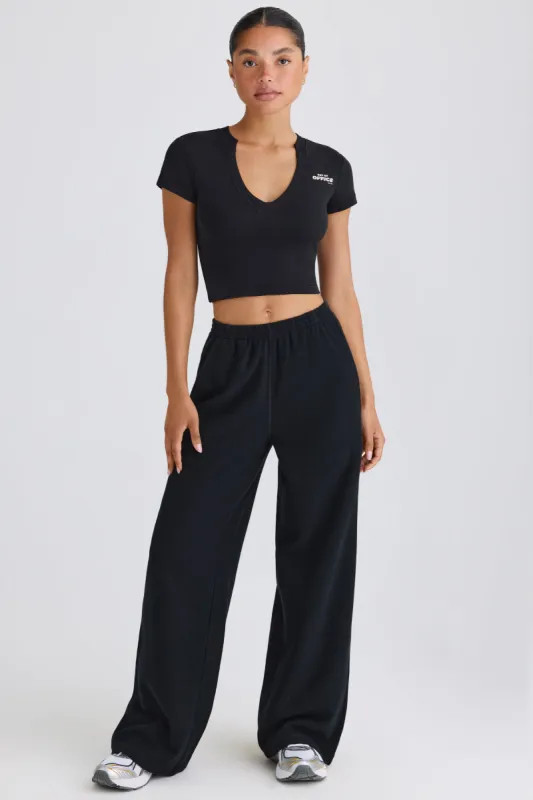 Tall Straight-Leg Joggers in Black sold by Bo + Tee