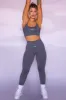 Superset - Curved Waist Seamless Leggings in Grey sold by Bo + Tee