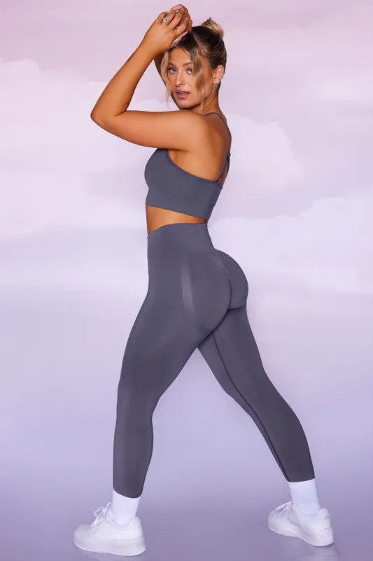 Superset - Curved Waist Seamless Leggings in Grey sold by Bo + Tee