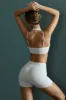 Courage - Plunge Neck Wrap Over Sports Bra in Grey sold by Bo + Tee