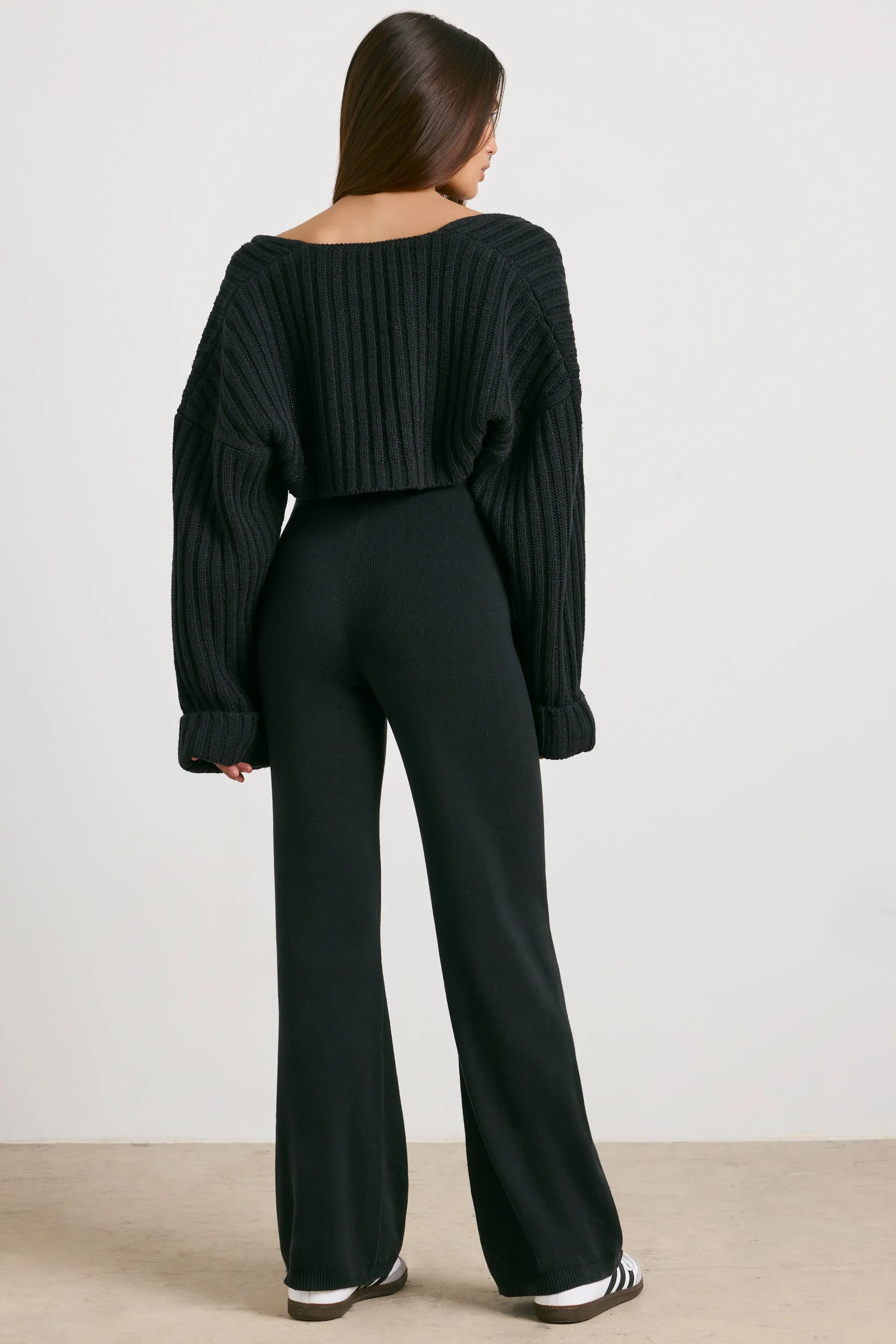 Lounge - Chunky Knit Shrug in Black sold by Bo + Tee product image thumbnail 3