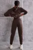 Effortless - Petite High Waist Cuffed Joggers in Brown sold by Bo + Tee