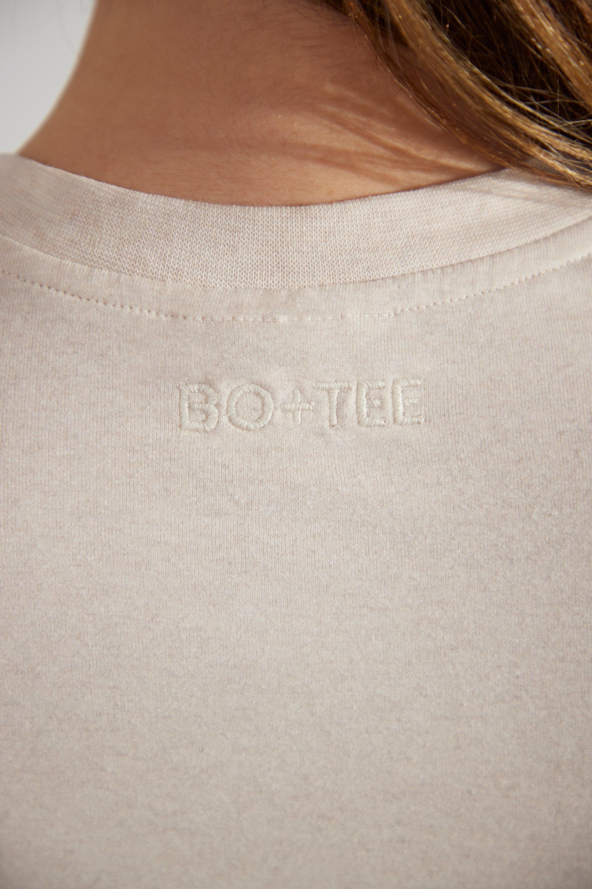 Essence - Cap Sleeve Baby Tee in Heather Oat sold by Bo + Tee product image thumbnail 5