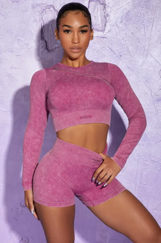 Agile - Crop Top in Dark Pink sold by Bo + Tee