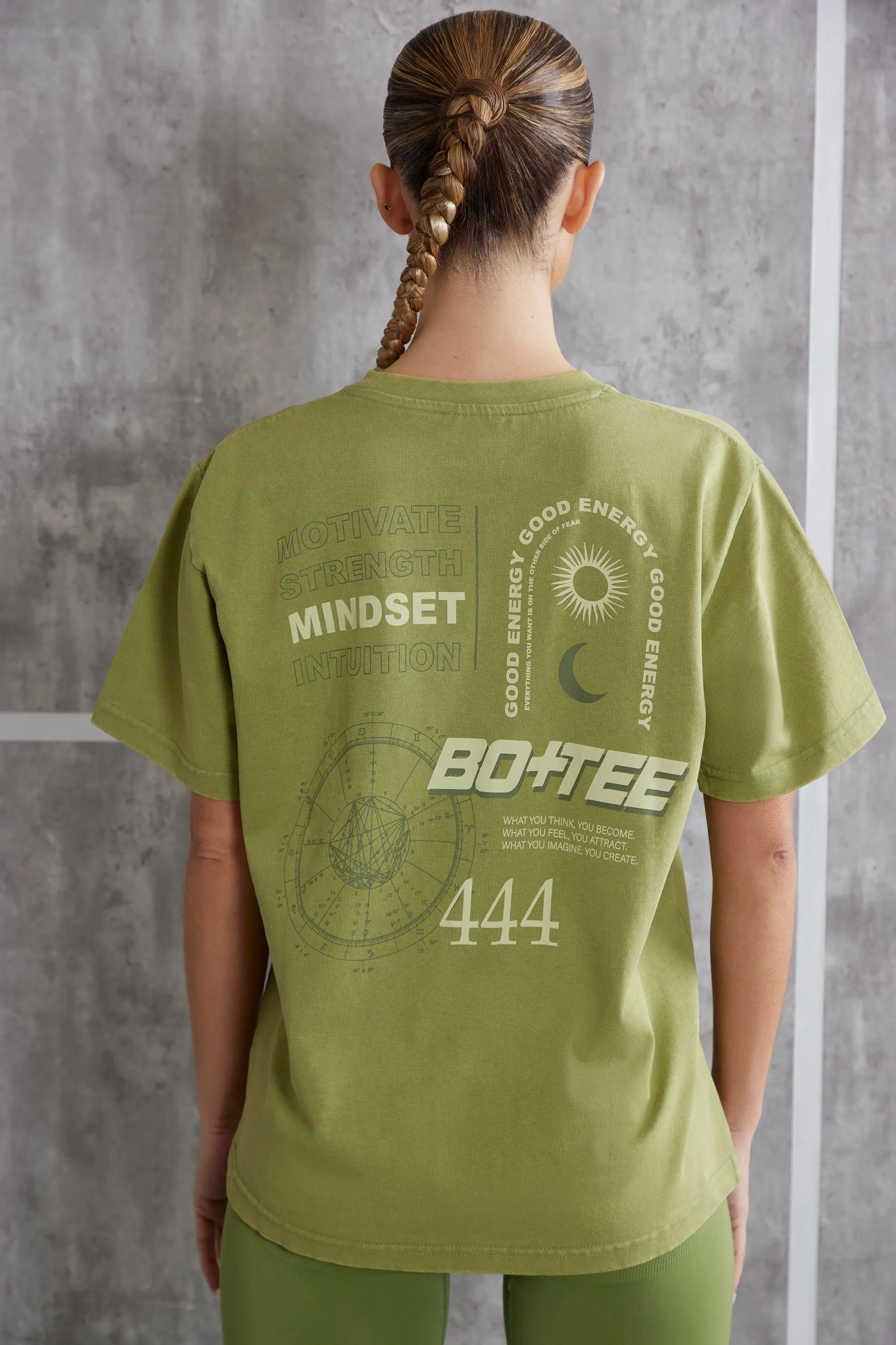 Unwind - Oversized T-Shirt in Olive sold by Bo + Tee product image thumbnail 4