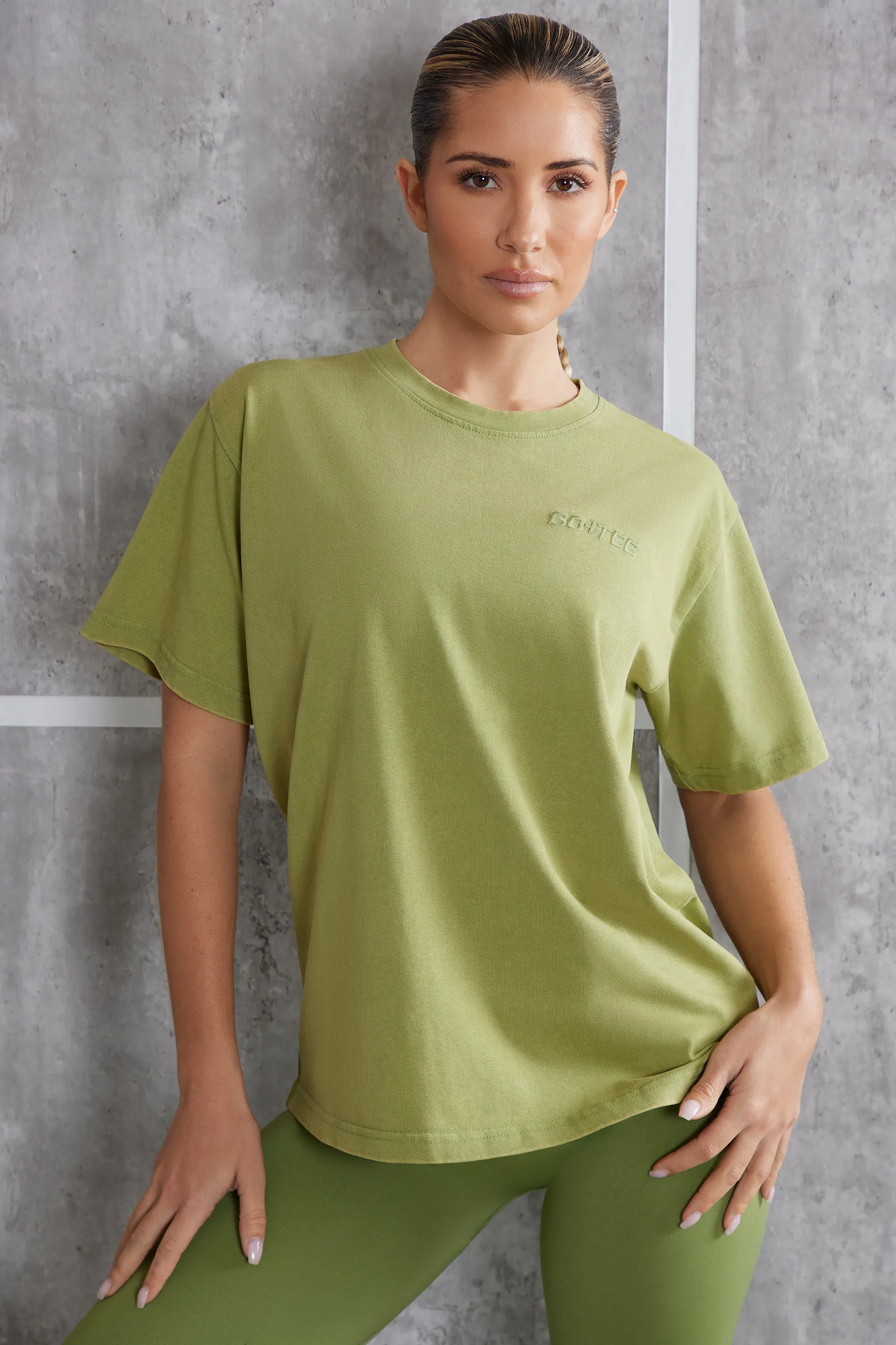 Unwind - Oversized T-Shirt in Olive sold by Bo + Tee product image thumbnail 3
