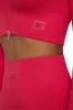 All The Way - Long Sleeve Zip Crop Top in Hot Pink sold by Bo + Tee