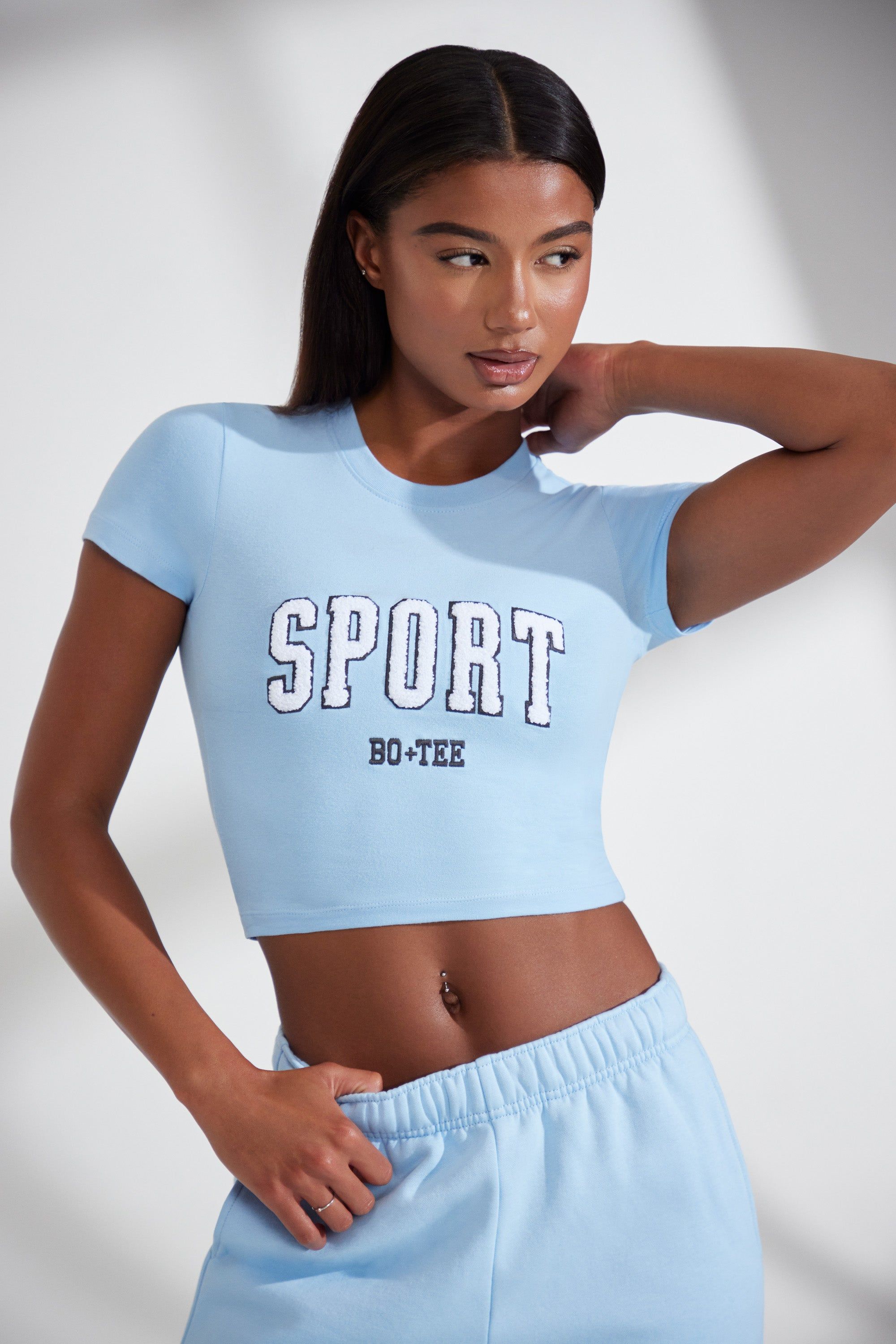 Next Level - Cap Sleeve Baby Tee in Baby Blue sold by Bo + Tee product image thumbnail 5