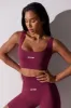 Open Back Square Neck Sports Bra in Plum sold by Bo + Tee