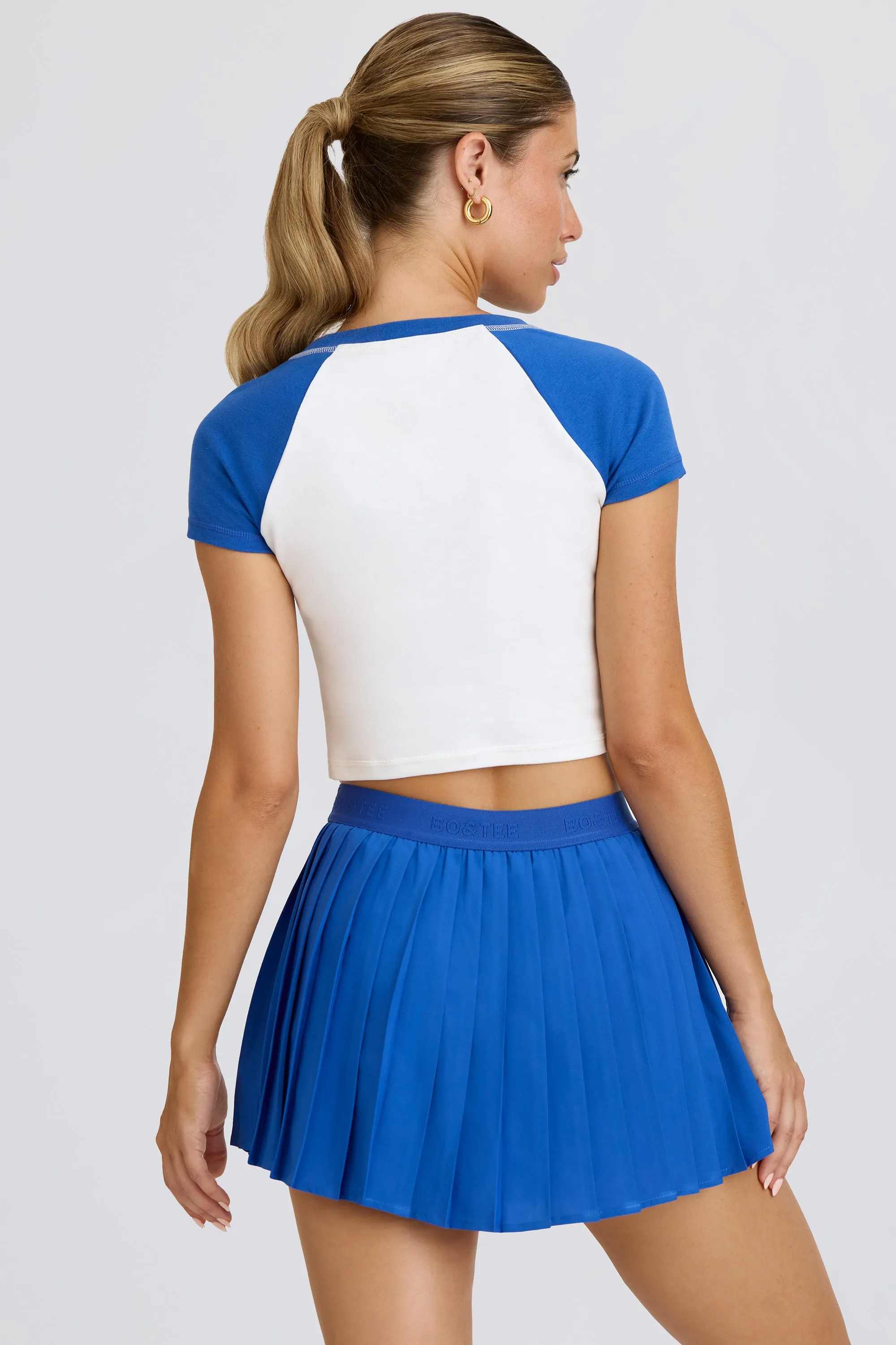 Graphic-Print Cropped T-Shirt in White sold by Bo + Tee product image thumbnail 4