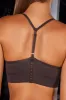 Uplifted - Scoop Neck Halter Sports Bra in Brown sold by Bo + Tee