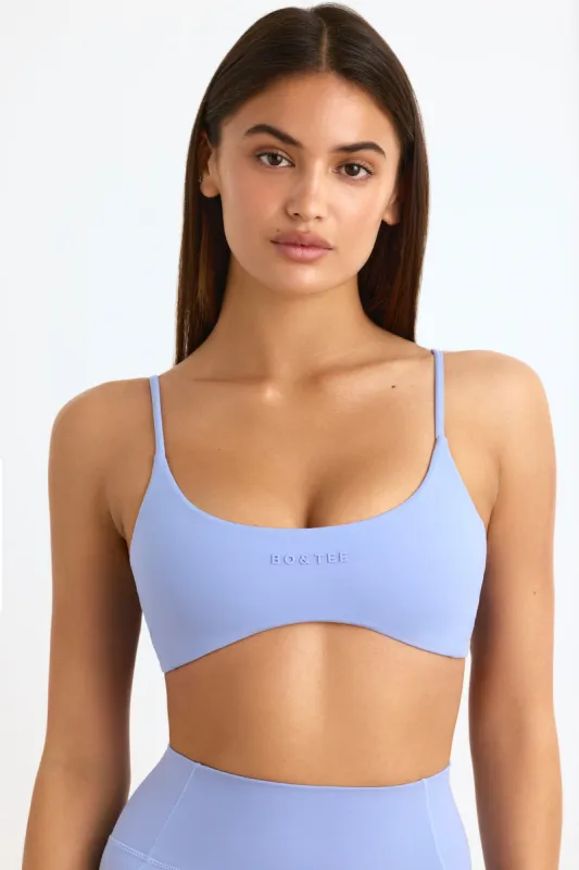Soft Active Sports Bra in Lavender Blue sold by Bo + Tee
