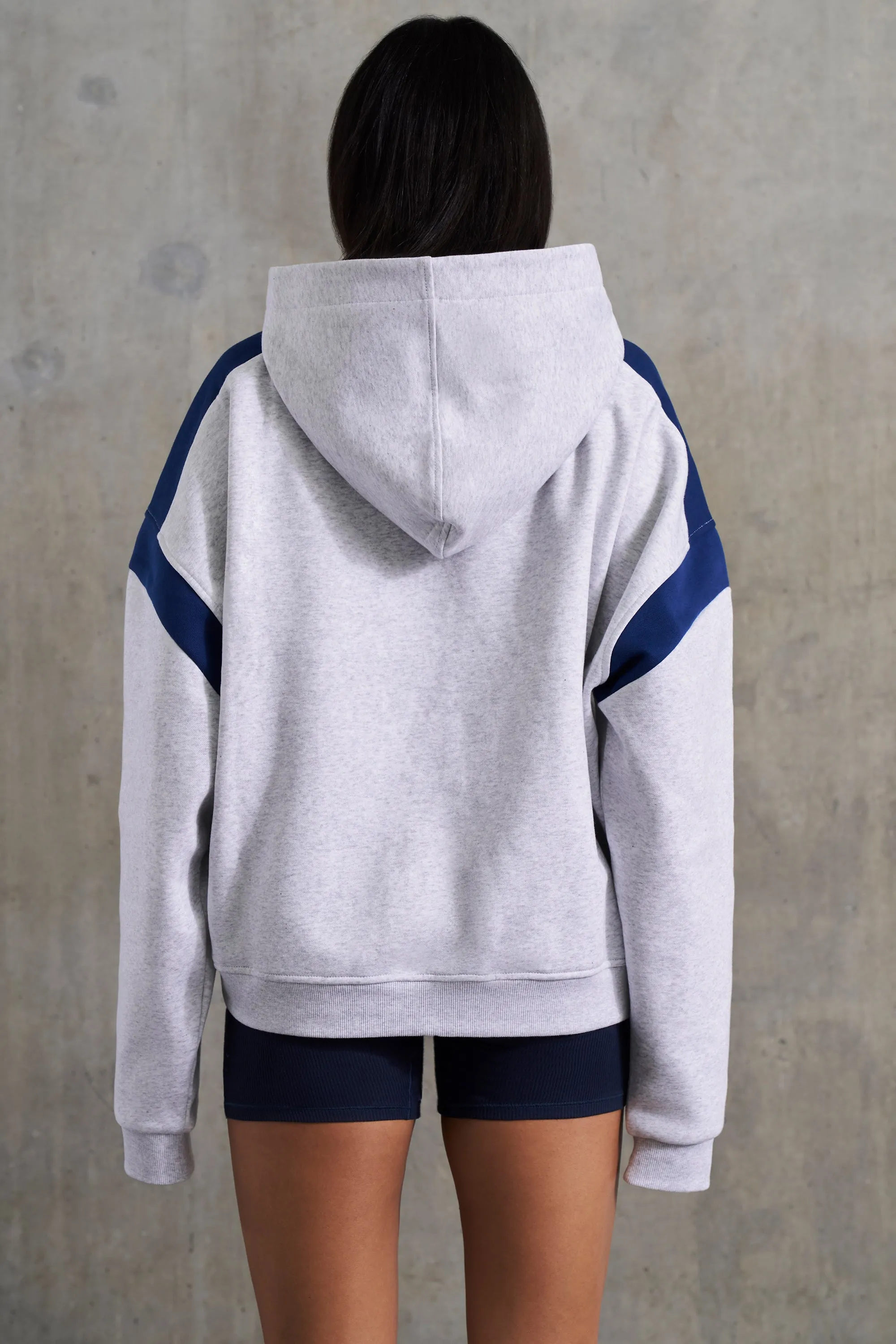 Cotton Fleece Oversized Hoodie in Heather Grey sold by Bo + Tee product image thumbnail 3