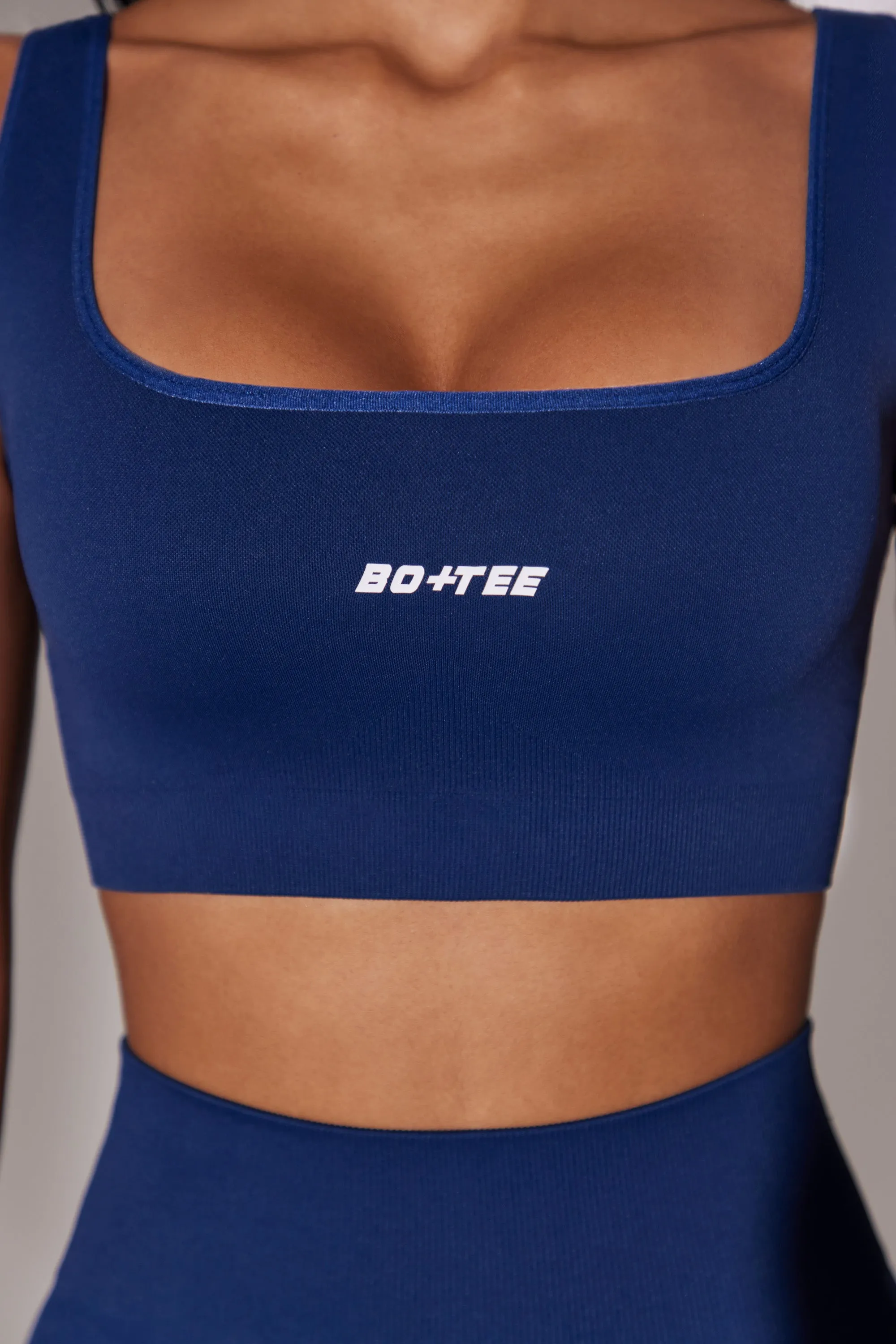 Ardour - Open Back Square Neck Sports Bra in Navy sold by Bo + Tee product image thumbnail 4