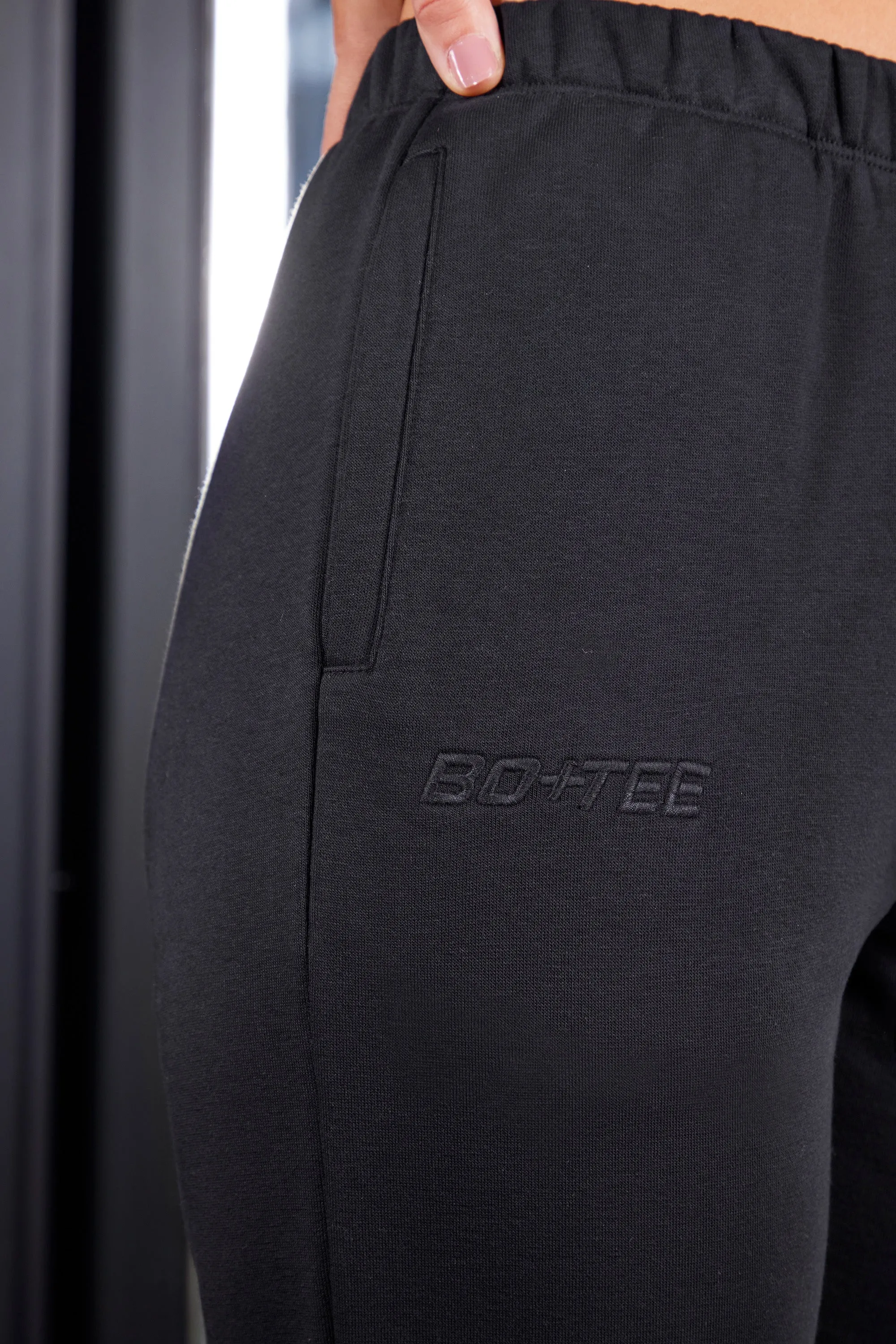 In My Stride - Slim Fit Jogger Bottoms in Black sold by Bo + Tee product image thumbnail 4