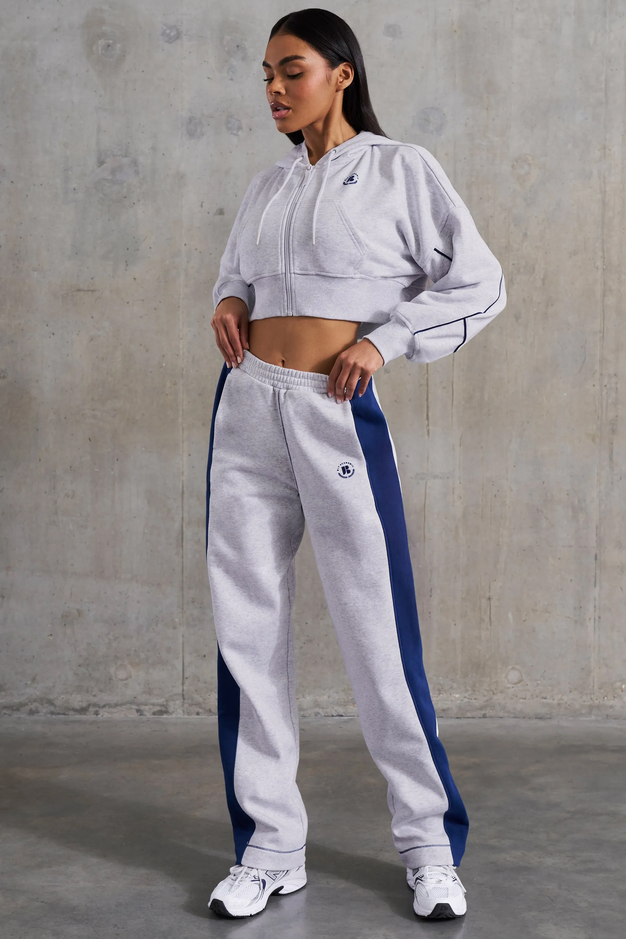 Elite - Petite Wide Leg Sweatpants in Heather Grey sold by Bo + Tee