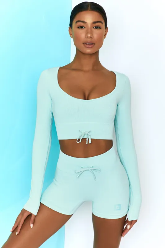 Time Check - Crop Top in Light Blue sold by Bo + Tee