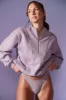 Comfort Zone - Oversized Half Zip Sweatshirt in Dusty Lilac sold by Bo + Tee