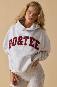 Comfort - Oversized Hooded Sweatshirt in Heather Grey sold by Bo + Tee