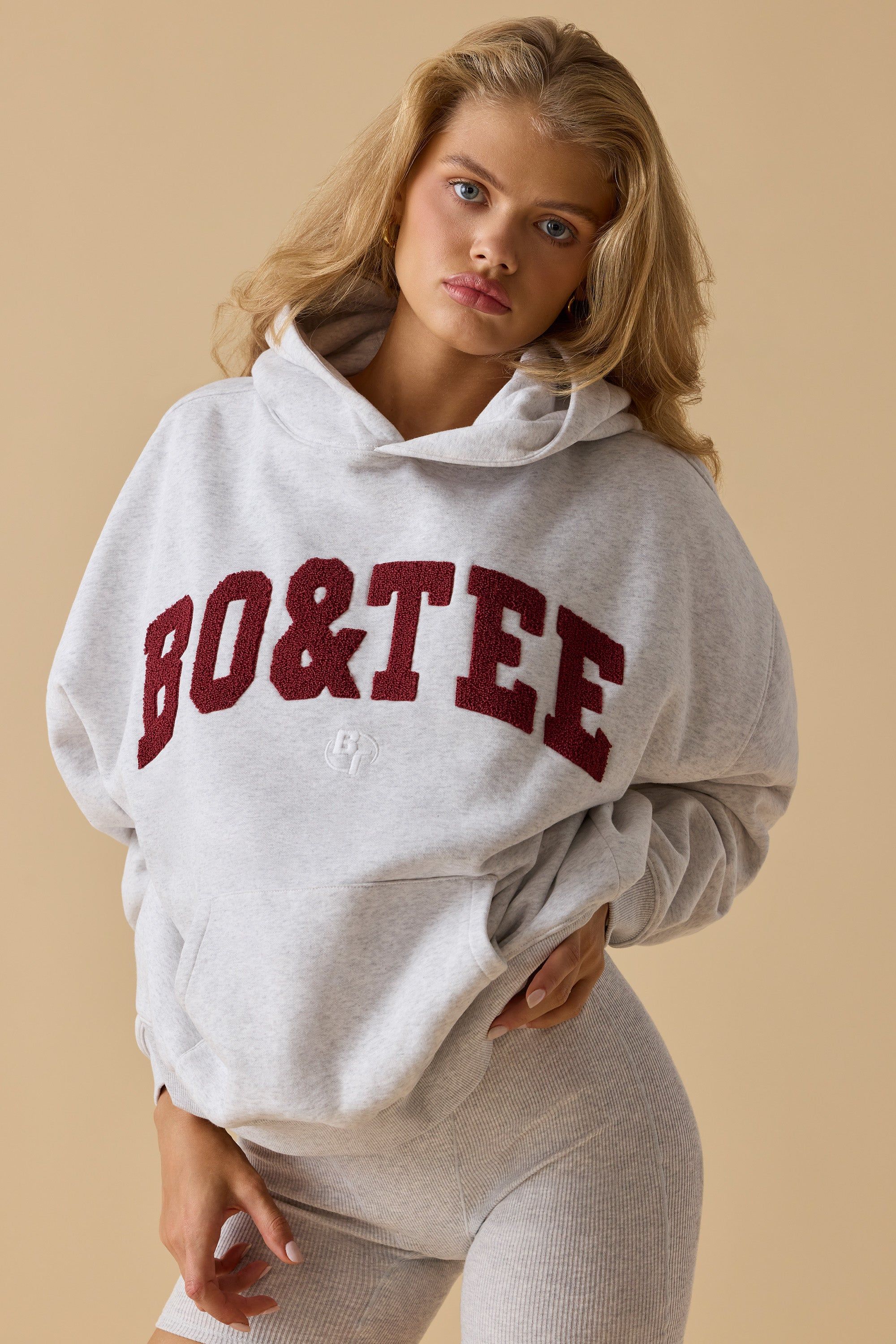 Comfort - Oversized Hooded Sweatshirt in Heather Grey sold by Bo + Tee product image thumbnail 8