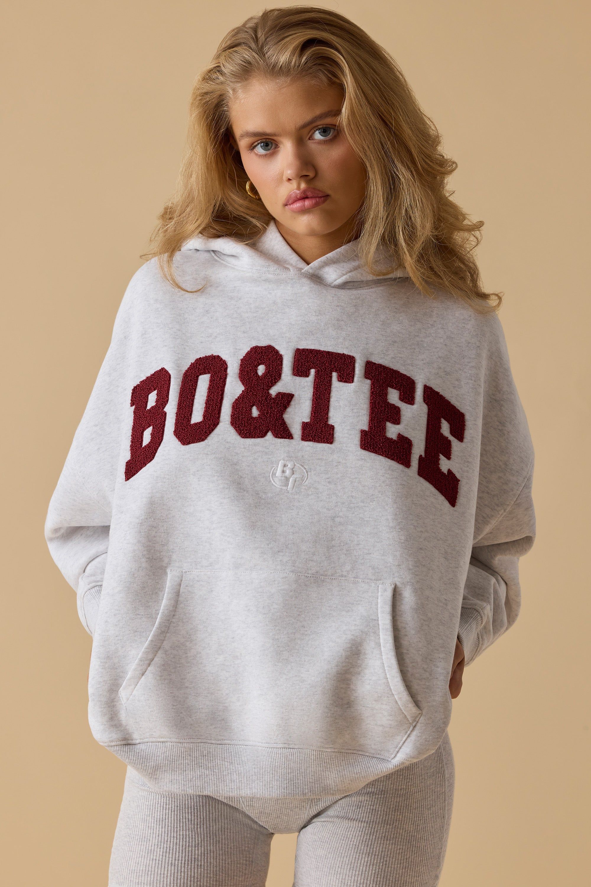 Comfort - Oversized Hooded Sweatshirt in Heather Grey sold by Bo + Tee product image thumbnail 11
