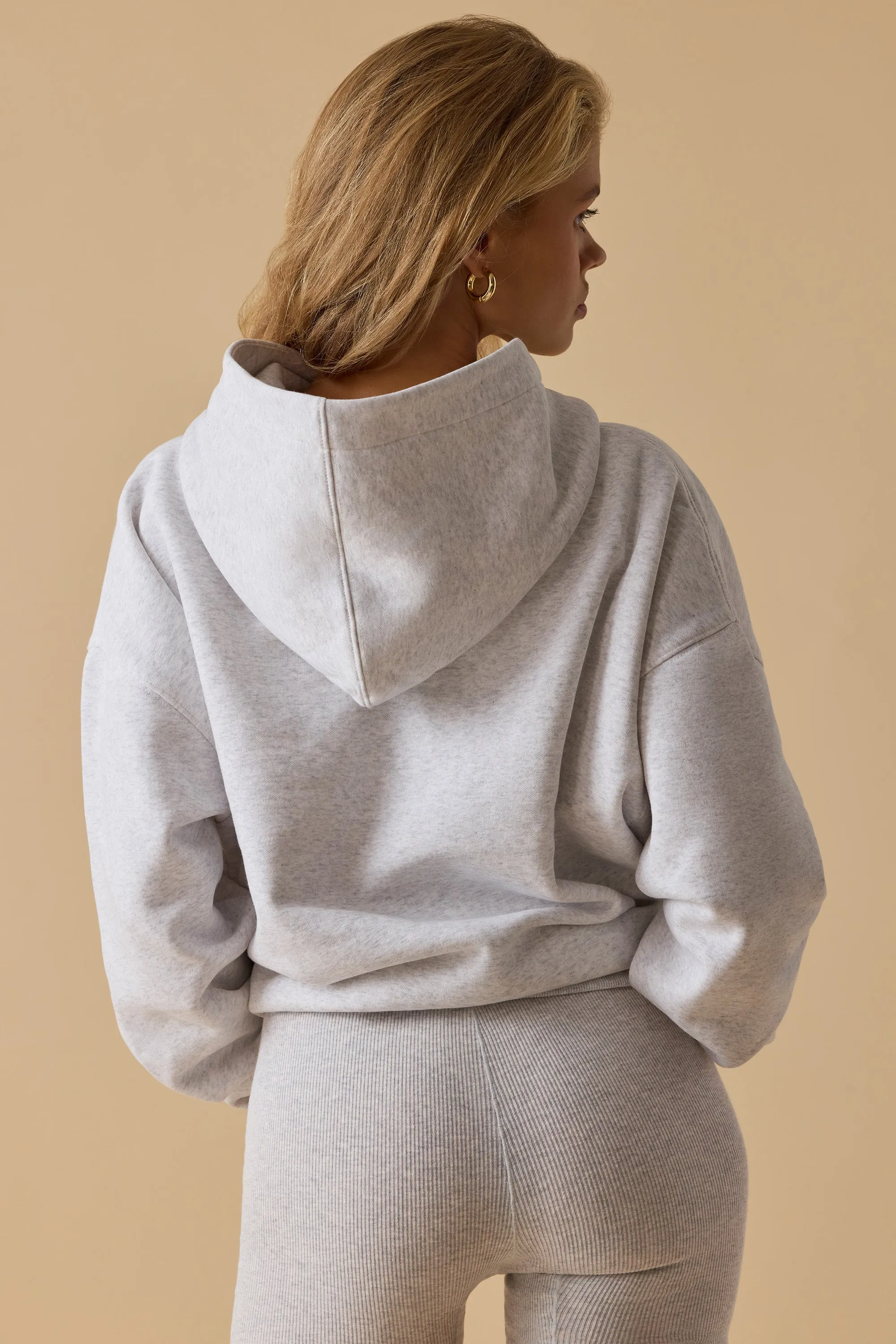 Oversized Hooded Sweatshirt in Heather Grey sold by Bo + Tee product image thumbnail 3
