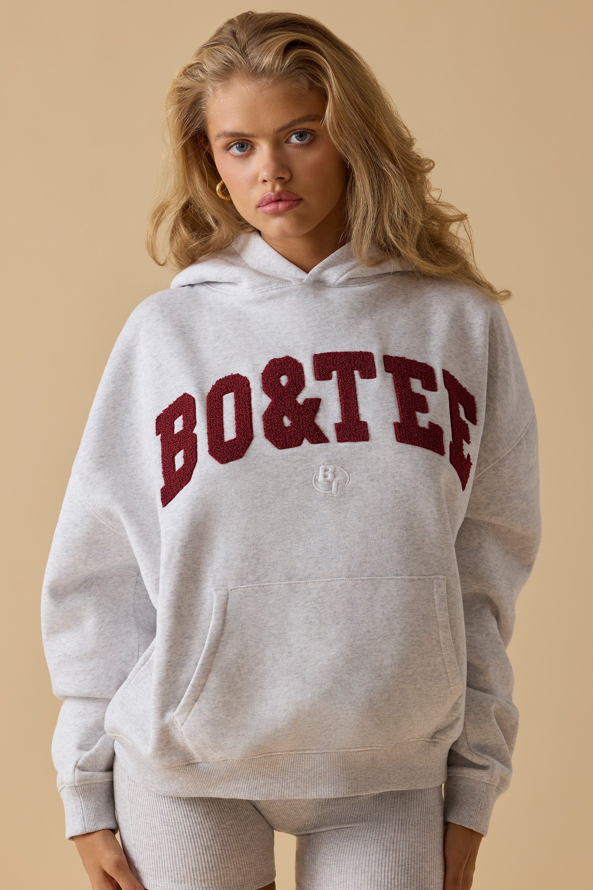 Comfort - Oversized Hooded Sweatshirt in Heather Grey sold by Bo + Tee product image thumbnail 10