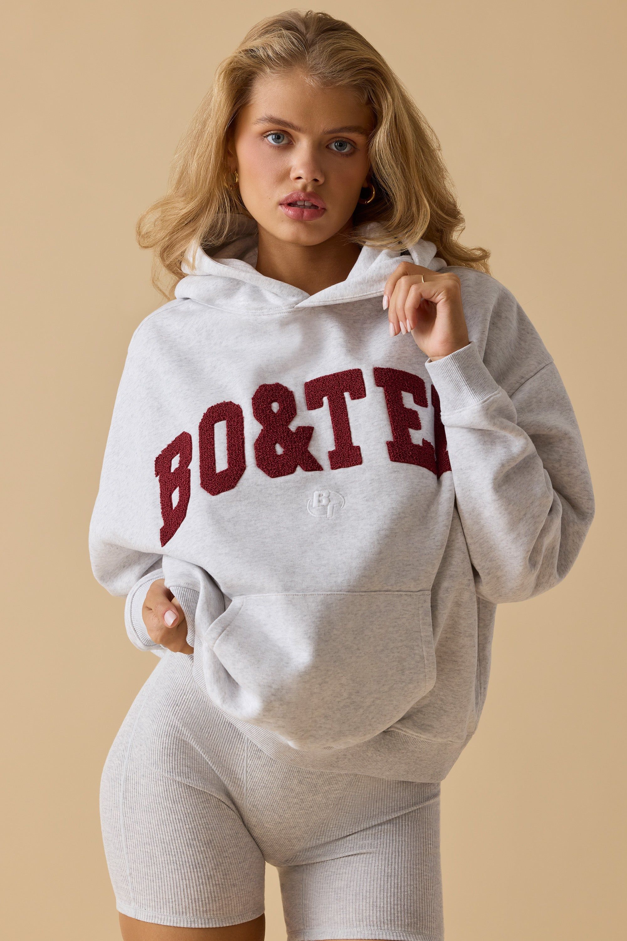 Comfort - Oversized Hooded Sweatshirt in Heather Grey sold by Bo + Tee product image thumbnail 7