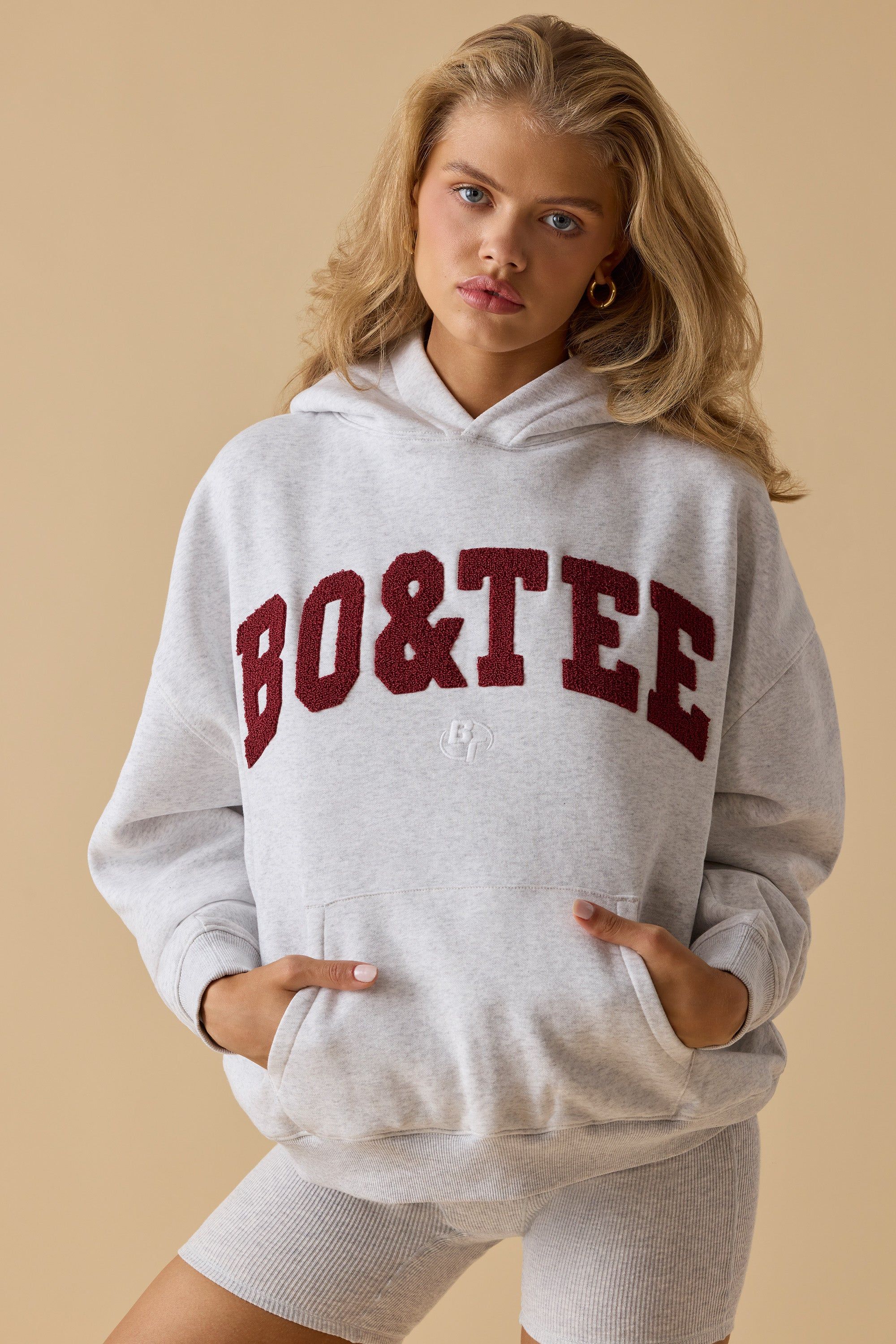 Comfort - Oversized Hooded Sweatshirt in Heather Grey sold by Bo + Tee product image thumbnail 9