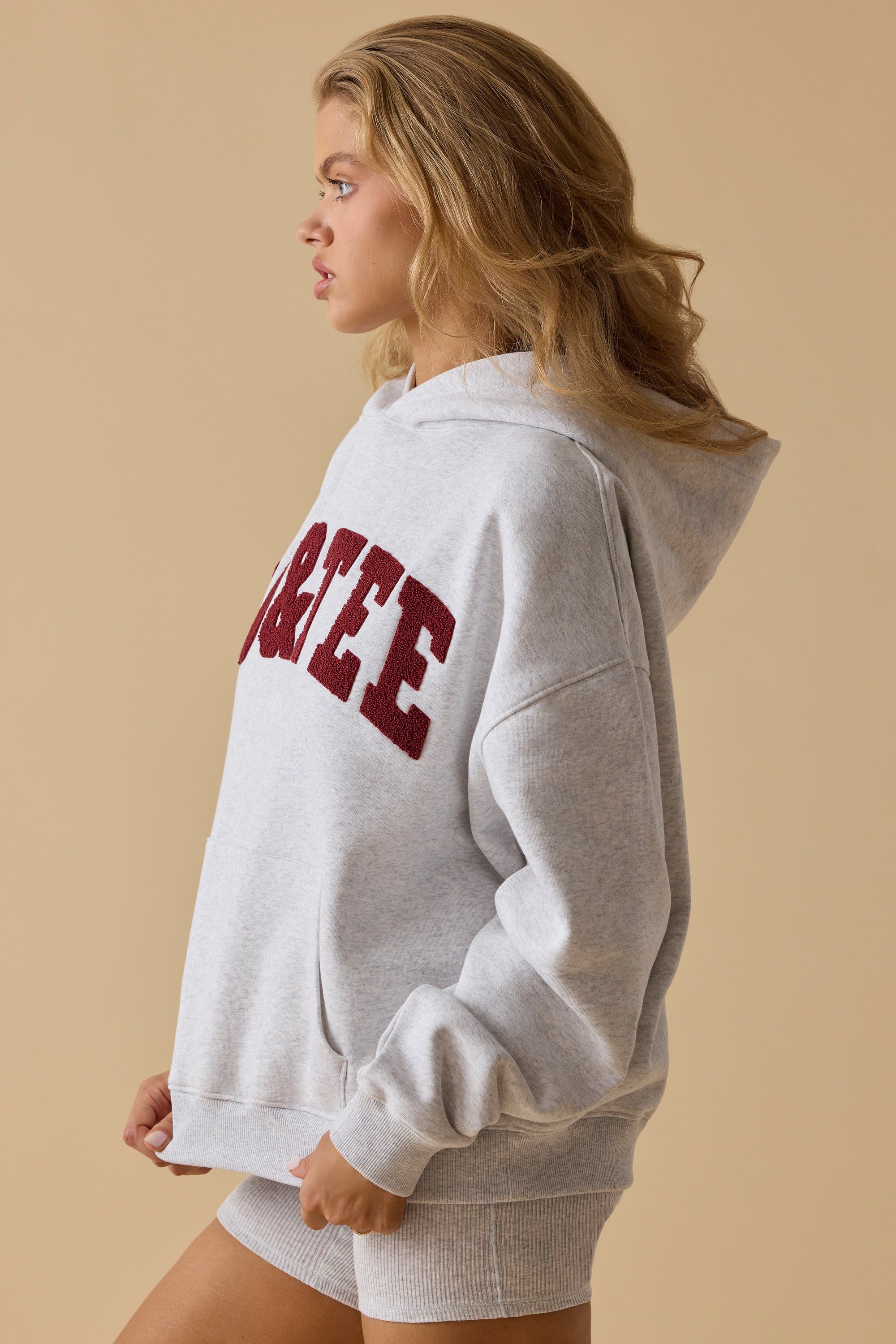 Comfort - Oversized Hooded Sweatshirt in Heather Grey sold by Bo + Tee product image thumbnail 2