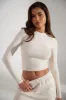 Elementary - Soft Rib Long Sleeve Top in Heather Oat sold by Bo + Tee