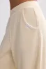 Terry Towelling Wide-Leg Joggers in Cream sold by Bo + Tee