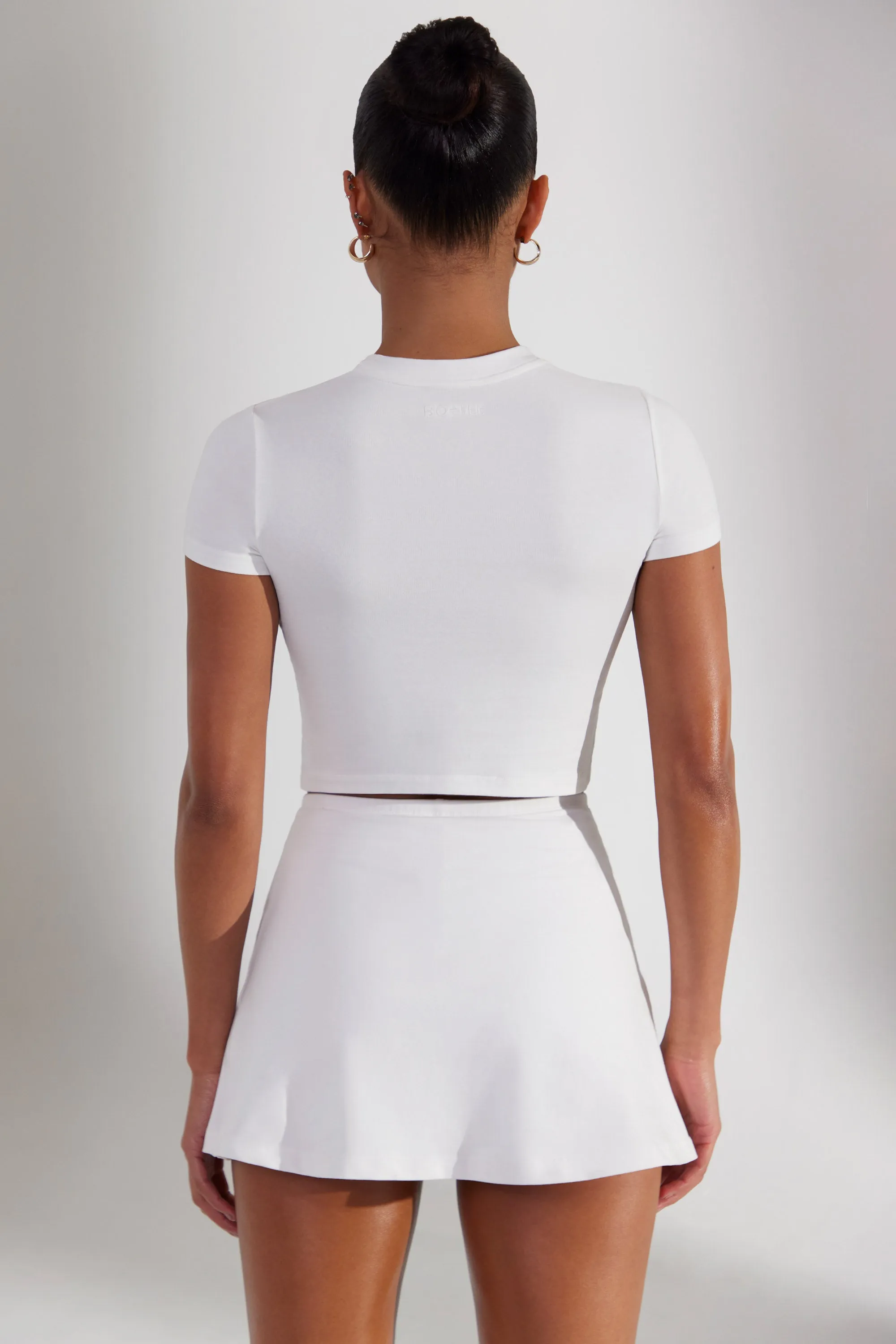 Foundation - A-Line Mini Skort in White sold by Bo + Tee product image thumbnail 3